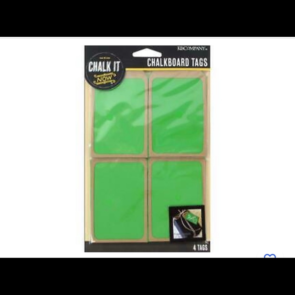 🏷 🎄🎄Christmas Labels5 1/2 pkg of chalk board tags in Green/ Red